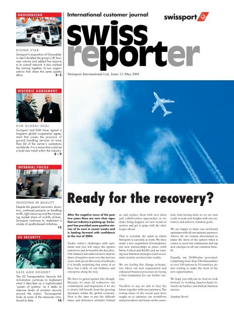 Ready for the recovery? - Swissport