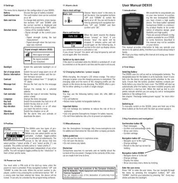 User Manual DE935 - Swissphone