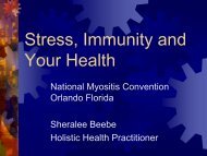 Stress, Immunity and Your Health - The Myositis Association