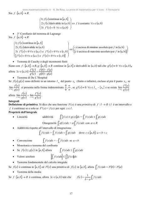 Formulario completo di matematica - shop - Matematicamente.it