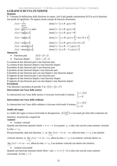 Formulario completo di matematica - shop - Matematicamente.it