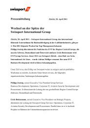 SPI PR 28 April-2011 Changes within top  management D - Swissport