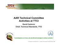 AAR Technical Committee Activities at TTCI - Marts-rail.org
