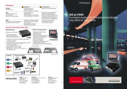 DiCal-FDM: Funkdatensystem für ... - Swissphone