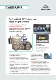 The PreciMA C 800 E saves cost: space, weight ... - Alfons-haar.de