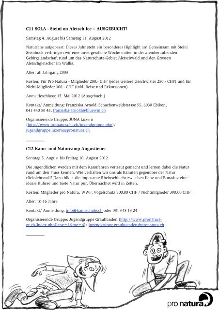 VollstÃ¤ndiges Lagerprogramm (pdf) - Naturschutz.ch
