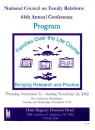 2002 NCFR Annual Conference - Families Over the Life Course