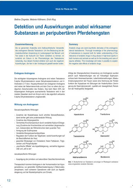 Schwerpunkt: âReproduktionsmedizinâ - TierÃ¤rztliche Hochschule ...