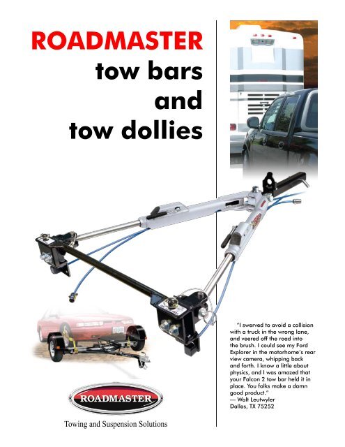 tow bars - Roadmaster Inc.