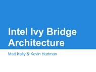 Intel Ivy Bridge Architecture
