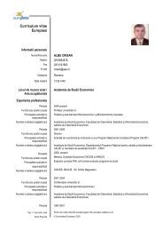 Curriculum vitae Europass - ARACIS