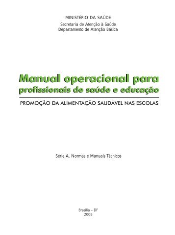 Manual operacional para profissionais de saÃºde e educaÃ§Ã£o ...