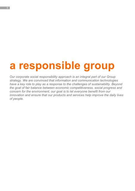 corporate social responsibility complete report France ... - Orange