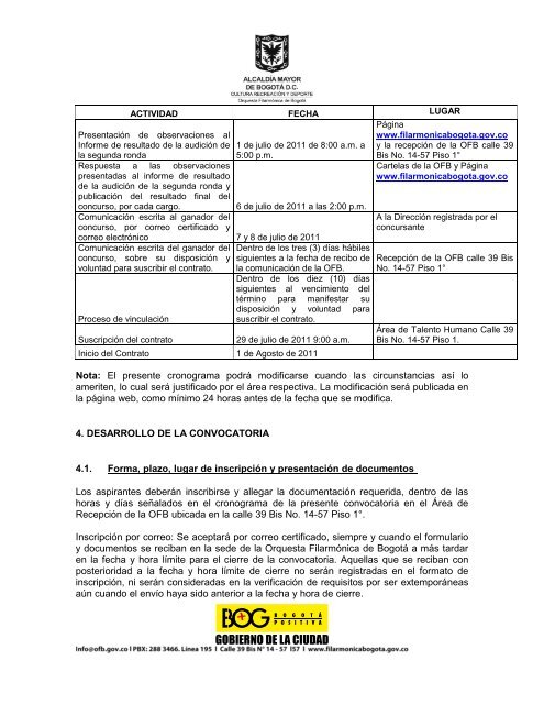 CONVOCATORIA DEFINITIVA PLANTA 001 DE 2011.pdf - Orquesta ...