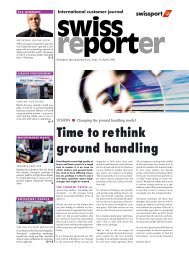 Time to rethink ground handling - Swissport