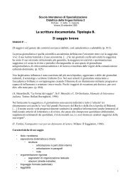 La scrittura documentata. Tipologia B. Il saggio breve