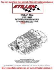 stillen 350Z stage 2 supercharger installation instructions.pdf