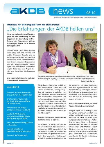 Newsletter 8/10 - AKDB