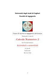 Autovalori e autovettori - Università degli studi di Cagliari.