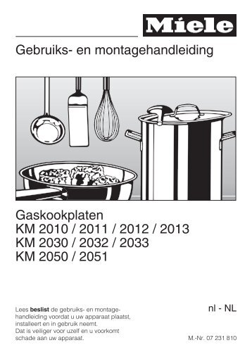Miele KM2010G inbouw gaskookplaat 60 cm - Wehkamp.nl