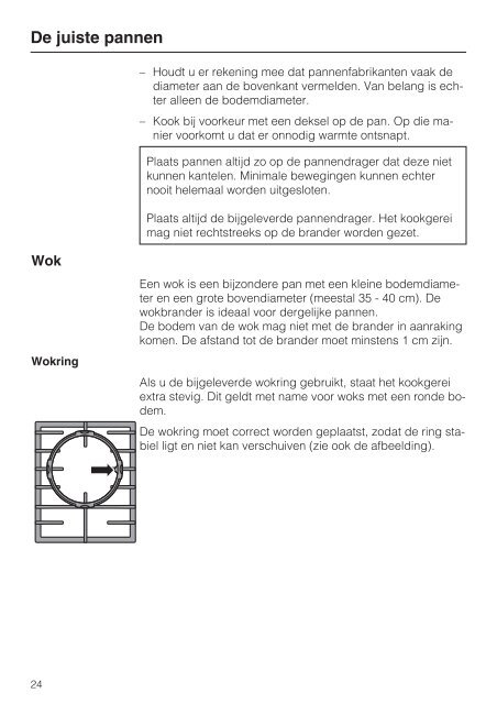 Miele KM2010G inbouw gaskookplaat 60 cm - Wehkamp.nl