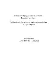 Jahresbericht_2007.pdf - Japanologie - Goethe-Universität