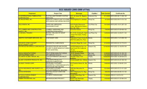 2003-2009 of Feb - Environmental Management Bureau