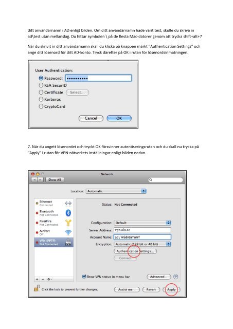 Skapa en VPN-anslutning i Mac OS X 10.5 (Leopard) eller 10.6 ...