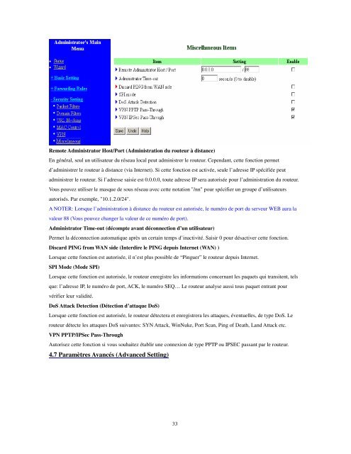 Manuel de l'Utilisateur Routeur RX400 - Olitec