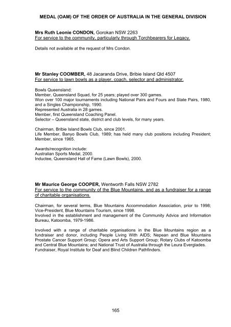 The Queen's Birthday 2009 Honours List - Governor-General of the ...