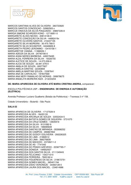 EDITAL HU 7/2012 CONVOCAÃƒÂ‡ÃƒÂƒO PARA A PROVA DE MÃƒÂšLTIPLA ...