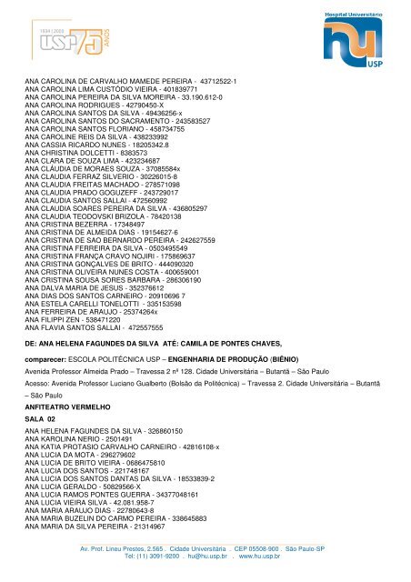 EDITAL HU 7/2012 CONVOCAÃƒÂ‡ÃƒÂƒO PARA A PROVA DE MÃƒÂšLTIPLA ...