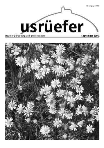 Staufner Dorfzeitung und amtliches Blatt September 2006 - Staufen