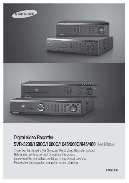 Samsung SVR-3200 User Manual