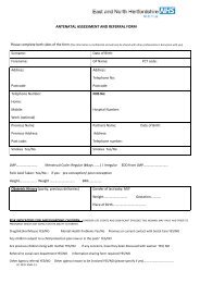 ANTENATAL ASSESSMENT AND REFERRAL FORM