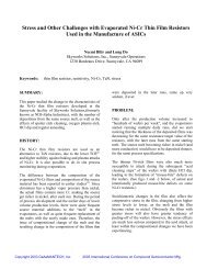 Stress and Other Challenges with Evaporated Ni-Cr ... - CS Mantech