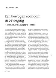 Een bewogen econoom in beweging