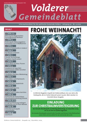 Volderer Gemeindeblatt - Gemeinde Volders - Land Tirol
