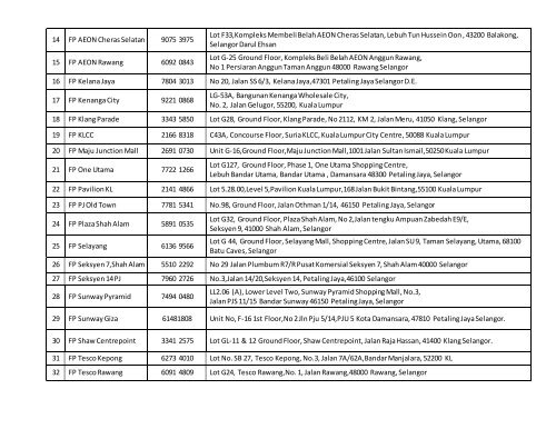 FOCUS POINT MERCHANT LIST - Maxis