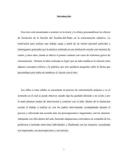 SISTEMA DE POSGRADO MaestrÃ­a en PsicoanÃ¡lisis con menciÃ³n ...