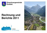 Rechnung und Berichte 2011 - in Erstfeld