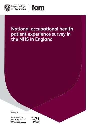 Patient experience survey - full report - Royal College of Physicians