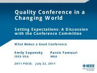 What Makes a Good Conference? - IEEE