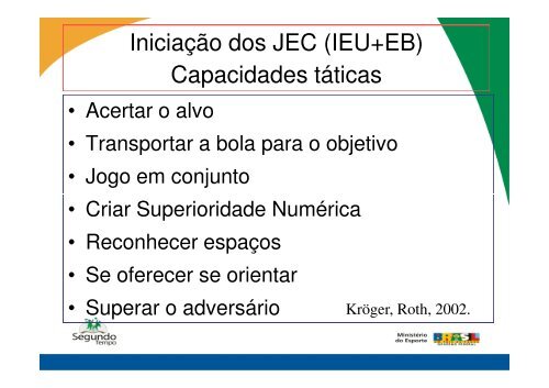 OrganizaÃ§Ã£o e desenvolvimento pedagÃ³gico do esporte no PST