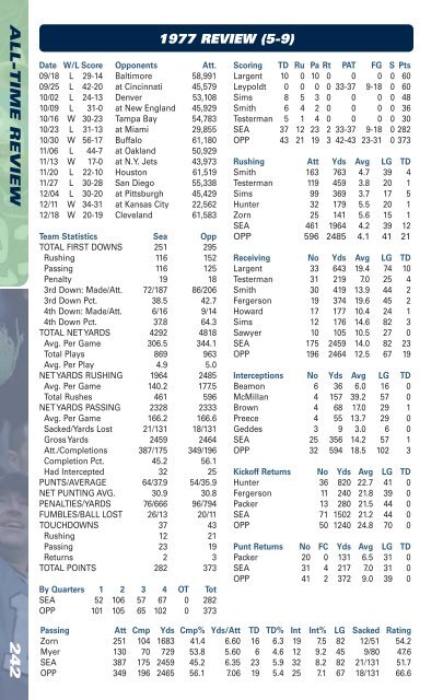 2007 MEDIA GUIDE - Seahawks Online Media Packet