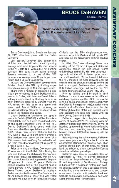 2007 MEDIA GUIDE - Seahawks Online Media Packet