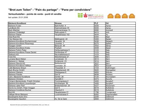 &quot;Brot zum Teilen&quot; - &quot;Pain du partage&quot; - &quot;Pane per  condividere&quot;