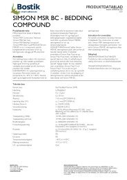 SIMSON MSR BC - BEDDING COMPOUND - Bostik