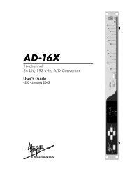 AD-16X User's Guide - Apogee