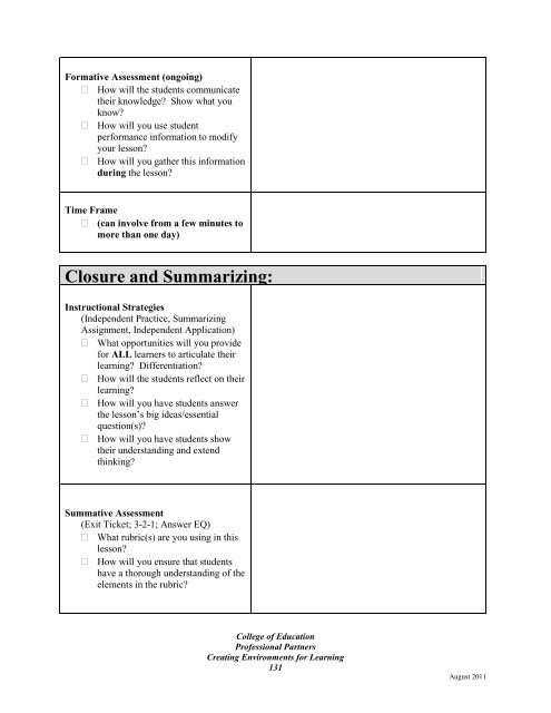 handbook for cooperating teachers - Wilmington University